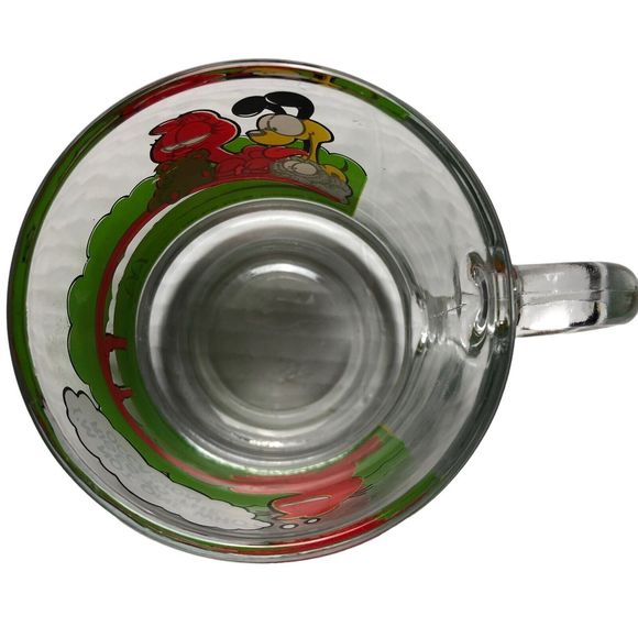 VINTAGE McDonalds Garfield & Odie Glass Coffee Tea Mug Cup Anchor Hocking 1980 - Picture 6 of 7